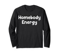 Funny Homebody Humor Design Cozy Introvert Vibes Tees Manga Larga