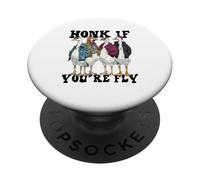 Funny Honk If You're Fly Goose Streetwear Art PopSockets PopGrip Adhesivo