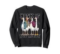 Funny Honk If You're Fly Goose Streetwear Art Sudadera
