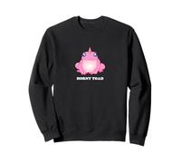 Funny Horny Toad Rana Rosa con Cuerno de Unicornio Sudadera