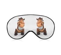 Funny Horse Big Smile - Antifaz para dormir con correa ajustable, cómoda máscara de ojos suave para dormir, máscaras de ojos que bloquean la luz