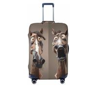 Funny Horse Faces Expressions - Fundas elásticas para equipaje de viaje, fundas protectoras para equipaje de 18 a 32 pulgadas, Black, M