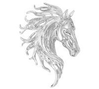 Funny Horse Head Lapel Brooch, Fashion Animal Pin for Men Women, Zinc Alloy Jewelry Accessory for Suits, Jackets & Bags (Silver)