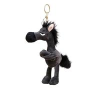 Funny Horse Keychain - Soft Plush Animal Keepsake, Cartoon Plush Keychain for 2026 Year of the Horse | Lightweight Charm for Family, Friends | New Year Bag, Purse, Wallet, Backpack Decoration, Black