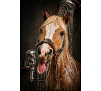 Funny Horse Notebook: Singing Horse in the Shower | Lined Journal for Horse Lovers: Hilarious Gift for Equestrians, Horse Owners, Riders & Pony Lovers | 120 Pages | 6 × 9 Inches