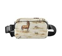 Funny Horse Wasteland - Riñonera de moda para hombres y mujeres, impermeable, con correa ajustable para viajes, gimnasio, trabajo, divertido yermo de caballo, talla única, Funny Horse Wasteland, Talla