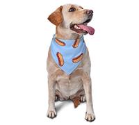 Funny Hot Dog Lover Pattern Summer Dog Bandanas Girl Bulk Puppy Pañuelo Ajustable Triángulo Suave Baberos Accesorios para Perros pequeños, medianos y Grandes Gatos