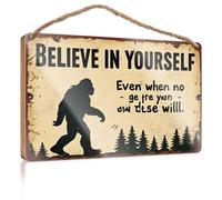 Funny House Decor Believe In Yourself: The Unseen Strength Within Wooded Sign Wall Hanging Decor Men Balcony Decor (20 x 30 cm)