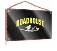 Funny House Decor Roadhouse: A Journey Through Nature'S Branches - Letrero de madera para colgar en la pared, decoración de balcón para hombres (15 x 28 cm)