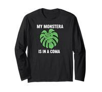Funny Houseplant Mom My Monstera Is In A Coma Manga Larga