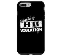 Funny HR Walking HR Violación Trabajador de oficina Empleado Grunge Carcasa para iPhone 7 Plus/8 Plus