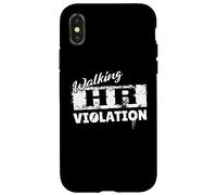 Funny HR Walking HR Violación Trabajador de oficina Empleado Grunge Carcasa para iPhone X/XS