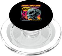Funny Humans Are Not Real Cute Alien UFO Retro PopSockets PopGrip para MagSafe