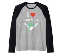 Funny Hummingbird Quote i Love hummers Camiseta Manga Raglan