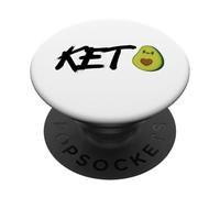 Funny Humor Avocado Keto Graphic T-Shirt, Avocado Keto Diet PopSockets PopGrip Adhesivo