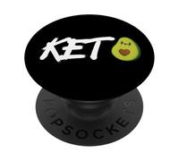 Funny Humor Avocado Keto Graphic T-Shirt, Avocado Keto Diet PopSockets PopGrip Adhesivo
