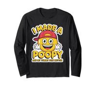 Funny Humor I Made A Poopy Joke Silly Tummy Relief Mujeres Hombres Manga Larga