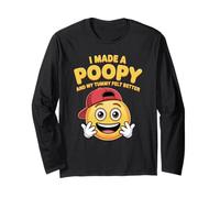 Funny Humor I Made A Poopy Joke Silly Tummy Relief Mujeres Hombres Manga Larga