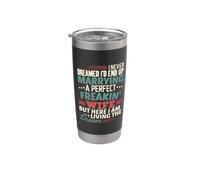 Funny Husband Perfect Wife Marriage Humor Quote Vaso térmico de acero inoxidable de doble pared