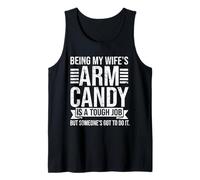 Funny Husband Quote Being My Wife'S Arm Candy Retro Camiseta sin Mangas