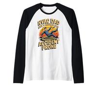Funny HVAC Dad Like a Regular Dad Accident Prone Camiseta Manga Raglan