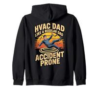 Funny HVAC Dad Like a Regular Dad Accident Prone Sudadera con Capucha