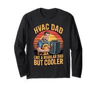 Funny HVAC Dad Like a Regular Dad but Cooler Manga Larga