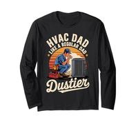 Funny HVAC Dad Like a Regular Dad but Dustier Manga Larga