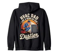 Funny HVAC Dad Like a Regular Dad but Dustier Sudadera con Capucha