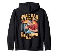 Funny HVAC Dad Like a Regular Dad but Meltdown Ready Sudadera con Capucha