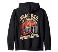 Funny HVAC Dad Like a Regular Dad but System Error Sudadera con Capucha