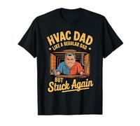 Funny HVAC Dad Stuck Again Toolbox Repair Crawl Space Camiseta