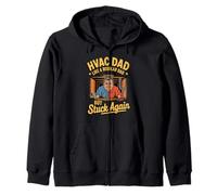 Funny HVAC Dad Stuck Again Toolbox Repair Crawl Space Sudadera con Capucha