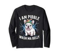 Funny I Am Pibble Wash Ma Belly Veterinary Techs Enthusiasts Manga Larga