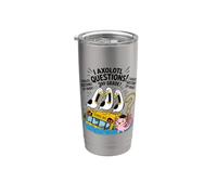 Funny I Axolotl Preguntas 3er grado clase juego de palabras grito gaviota Vaso térmico de acero inoxidable de doble pared