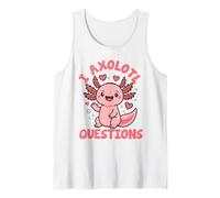 Funny i axolotl preguntas niños niñas mujeres niños salamandra Camiseta sin Mangas