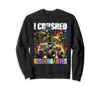 Funny I Crushed Kindergarten Monster Truck T Rex Graduación Sudadera