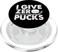 Funny I Give Zero Pucks Ice Hockey Players Sarcastic Pun PopSockets PopGrip para MagSafe
