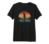 Funny I Hate People Shirt I Funny Bigfoot Camping Camiseta Premium