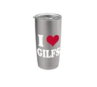 Funny I Heart GILFS Vaso térmico de acero inoxidable de doble pared
