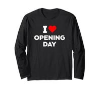 Funny I Heart Love Opening Day Novedad Baseball Fun Manga Larga