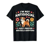 Funny I Just Prefer Brussels Griffons Dog Love Retro Vintage Camiseta
