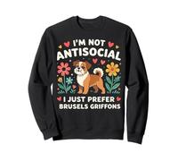 Funny I Just Prefer Brussels Griffons Dog Love Retro Vintage Sudadera
