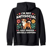 Funny I Just Prefer Brussels Griffons Dog Love Retro Vintage Sudadera con Capucha
