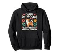 Funny I Just Prefer Brussels Griffons Dog Love Retro Vintage Sudadera con Capucha
