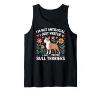 Funny I Just Prefer Bull Terriers Dog Lover Retro Vintage Camiseta sin Mangas