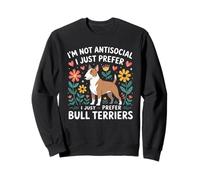 Funny I Just Prefer Bull Terriers Dog Lover Retro Vintage Sudadera