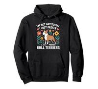 Funny I Just Prefer Bull Terriers Dog Lover Retro Vintage Sudadera con Capucha