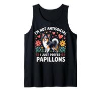 Funny I Just Prefer Papillons Dog Lover Retro Vintage Camiseta sin Mangas