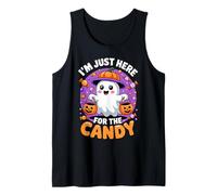 Funny I´m Just Here For The Candy Cute Halloween Camiseta sin Mangas